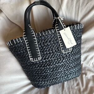 Universal Thread Black and White Woven Tote
